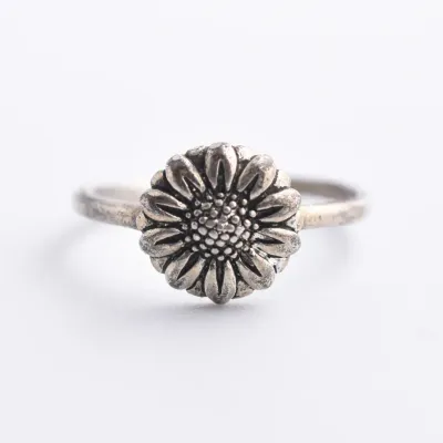 Sterling Silver Sunflower Ring
