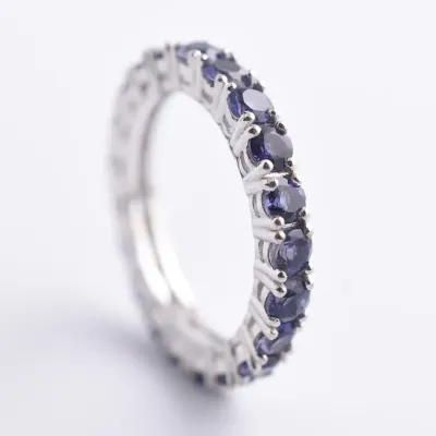 Iolite Sterling Silver Line Ring