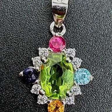 Peridot Sterling Silver Pendant