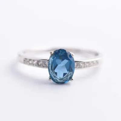 London Blue Topaz Sterling Silver Ring