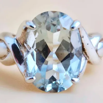Prasiolite Sterling Silver Ring
