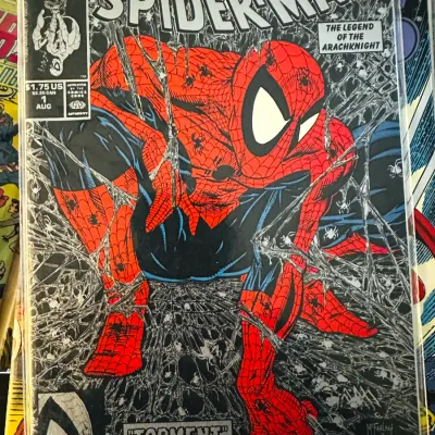 Sale Photo Thumbnail #2: Spider-Man #1 silver edition comic book written and illustrated by Todd McFarlane, published by Marvel Comics in August 1990.
