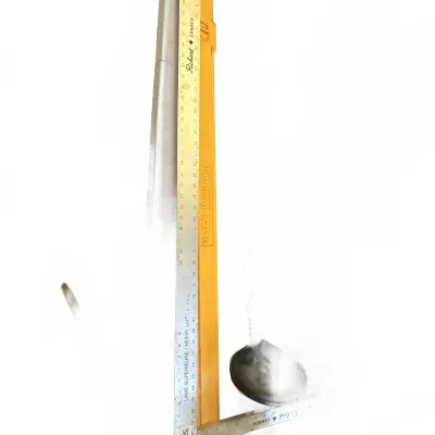 Collection of measuring tools, including a large drywall T-square, a yellow Johnson level, and a Richard ruler.