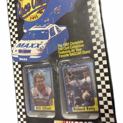 Sealed 1991 Maxx Race Cards complete 240-card NASCAR trading card collection box set, featuring Bill Elliott and Richard Petty cards...