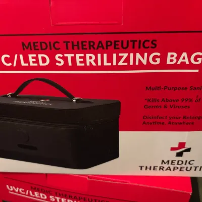 Medic Therapeutics UVC/LED sterilizing bag, new in its original packaging.