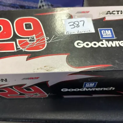 Action Racing Collectibles 1:24 scale limited edition die-cast car box for Kevin Harvick #29 GM Goodwrench, showing light wear to the...