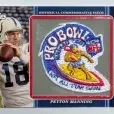 2009 Topps Peyton Manning Postseason Patches trading card featuring a historical Pro Bowl commemorative patch.