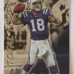2003 Topps Total Peyton Manning Indianapolis Colts trading card.