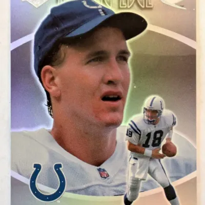 1998 Collector's Edge Edge 2000 "Leading Edge" Peyton Manning Indianapolis Colts rookie trading card.