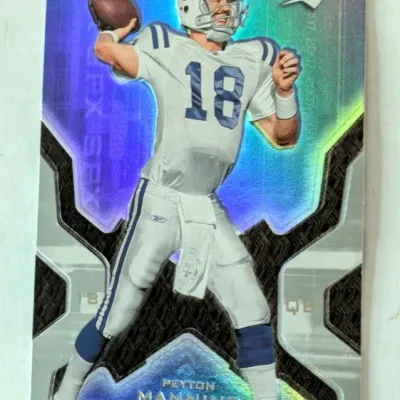 2007 Upper Deck SPx Peyton Manning holographic trading card in good condition.