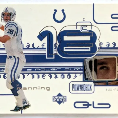 Upper Deck Power Deck Peyton Manning Indianapolis Colts trading card in clean condition.