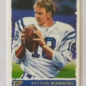 Topps Gallery Peyton Manning Indianapolis Colts trading card in clean condition.