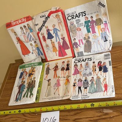 Doll Clothes Pattern Lot