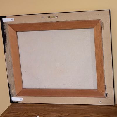 Framed Signed R. Taylon Beach Landscape Seascape Painting on Canvas