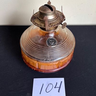 VINTAGE LAMP LIGHT FARMS OIL LAMP ART DECO