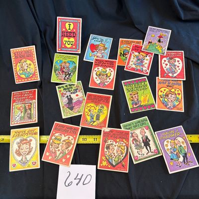 vintage 1959 Topps Funny Valentines trading cards
