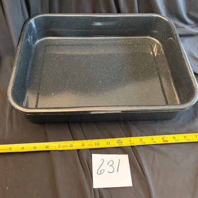Black Speckled ENAMELWARE Pan