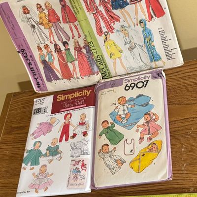 Doll Clothes Pattern Lot