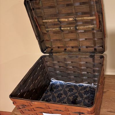 Vintage Japanese Bamboo Picnic Basket