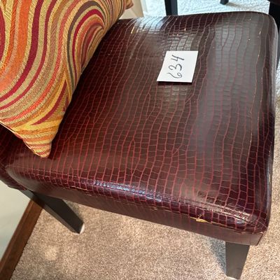 faux-leather dining Chair and Pillow