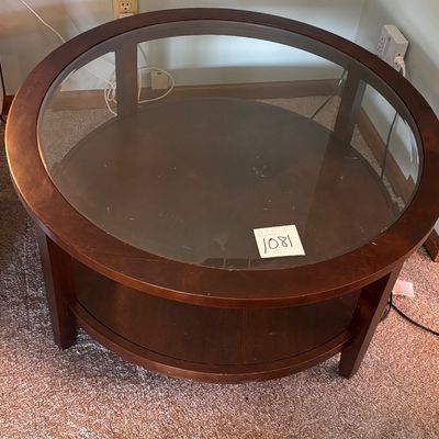 Round Coffee Table on Wheels