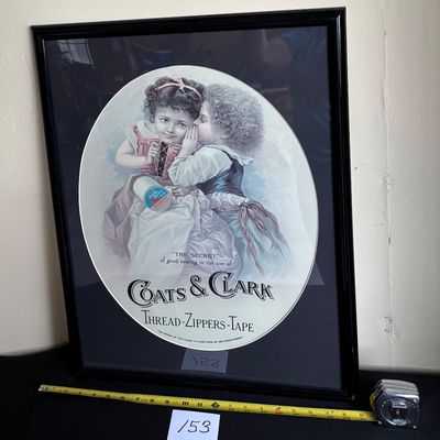 Clark's ONT Spool Cotton Thread "The Secret“ Poster
