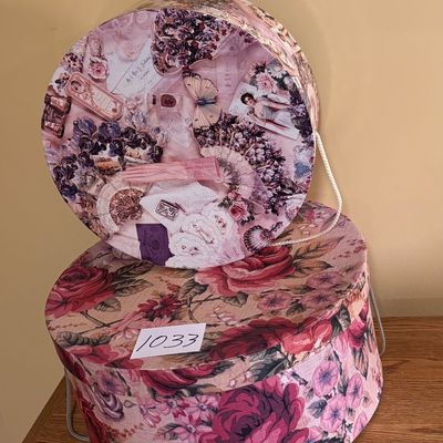 Vintage Floral Hat Boxes