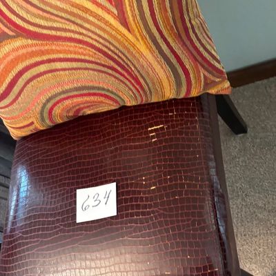 faux-leather dining Chair and Pillow
