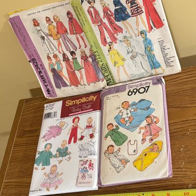 Doll Clothes Pattern Lot