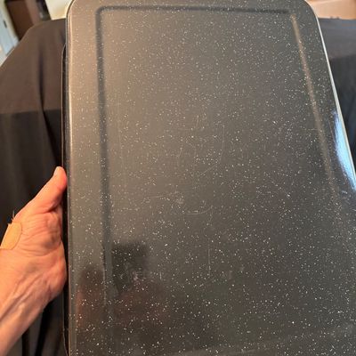 Black Speckled ENAMELWARE Pan