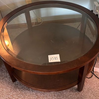 Round Coffee Table on Wheels