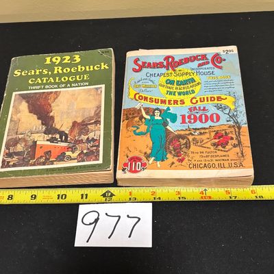 Vintage Sears Roebuck and Co Fall 1900 Consumers Guide Catalog, 1970 Reprint And More