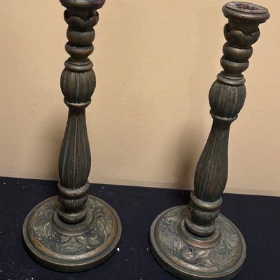 Wooden Candlestick Holders