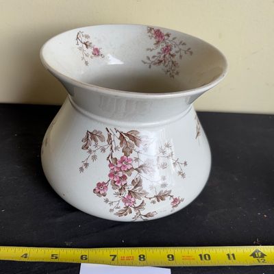 antique ceramic or ironstone spittoon
