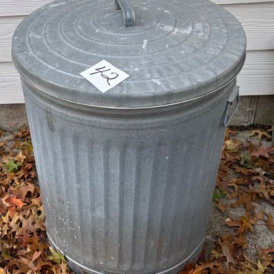 Metal Trash Can