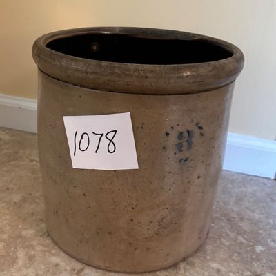 antique 3-gallon salt-glazed stoneware crock