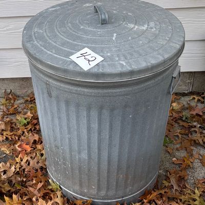 Metal Trash Can