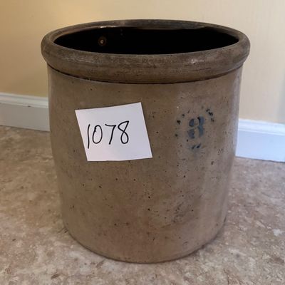 antique 3-gallon salt-glazed stoneware crock