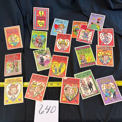 vintage 1959 Topps Funny Valentines trading cards