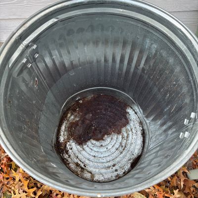Metal Trash Can