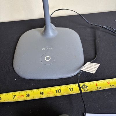 OttLite Soft Touch LED Desk Lamp, 3 Brightness Settings, Grey