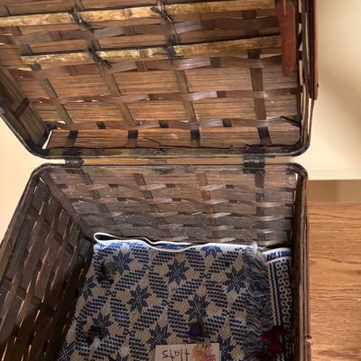 Vintage Japanese Bamboo Picnic Basket