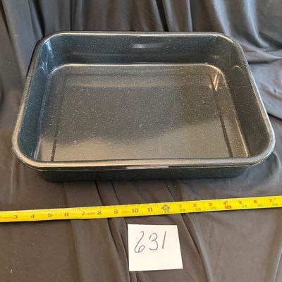 Black Speckled ENAMELWARE Pan