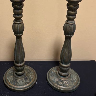 Wooden Candlestick Holders