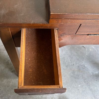 Parsons vintage wooden sewing machine cabinet