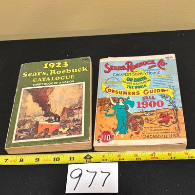 Vintage Sears Roebuck and Co Fall 1900 Consumers Guide Catalog, 1970 Reprint And More
