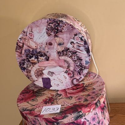 Vintage Floral Hat Boxes