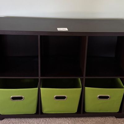 Basic 6 Cube Storage Organizer Bookcase Storage with Bins