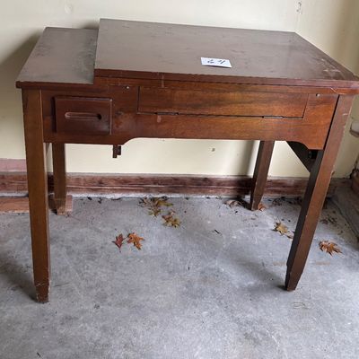 Parsons vintage wooden sewing machine cabinet