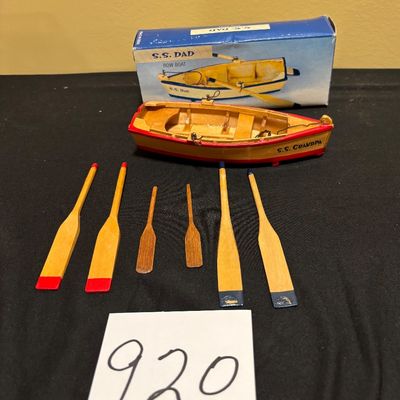 Retired Wooden Rowboats Village Accessories